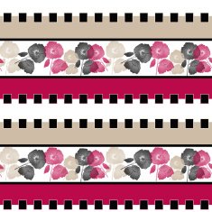 Seamless cartoon retro flowers pattern background