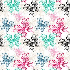 Beautiful seamless background of butterflies bright colors N3