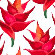 Vector illustration with red flowers