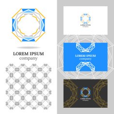 Business logo for the company Vector polygon element editing N6