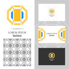 Business logo for the company Vector polygon element editing N8