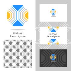 Business logo for the company Vector polygon element editing N9