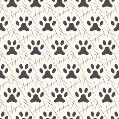 Seamless animal pattern of paw footprint N3