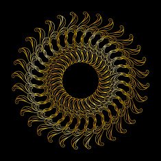 Golden floral pattern N5