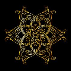 Golden floral pattern N6