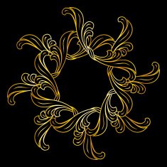 Golden floral pattern N7
