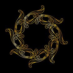 Golden floral pattern N8