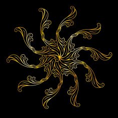 Golden floral pattern N9