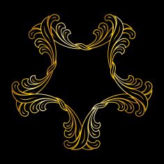 Golden floral pattern N12