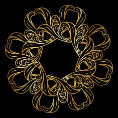 Golden floral pattern N13