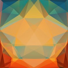 abstract background consisting of red orange blue green triangles