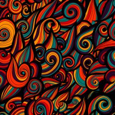 Curl abstract pattern with multicolored waves Vector illustration EPS N4