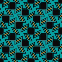 geometric pattern of squares and rhombuses