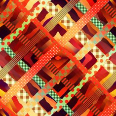 Diagonal red plaid background