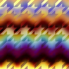 Houndstooths pattern on chevron blurred background