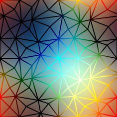 Geometric pattern of triangles on blurred background