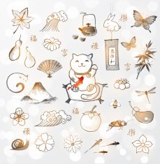 Japanese symbols of happiness