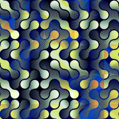 Abstract geometric pattern on blue background