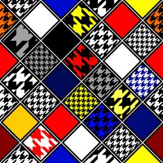 Retro hounds-tooths diagonal pattern