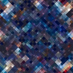 Diagonal geometric pattern with luminous elements