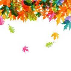 Shiny Autumn Natural Leaves Background Vector Illustration N9