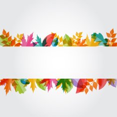 Shiny Autumn Natural Leaves Background Vector Illustration N14