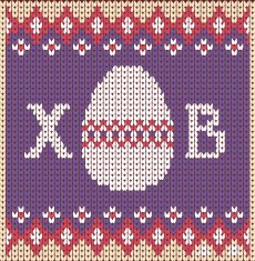 Happy easter knitted background N2