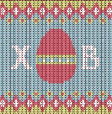 Happy easter knitted background N4