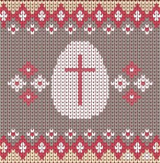 Happy easter knitted background N6
