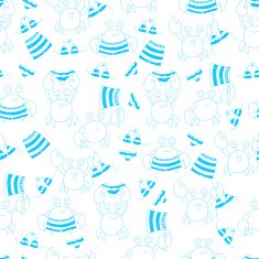 Seamless pattern with crabs N2