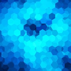 abstract background consisting of blue hexagons