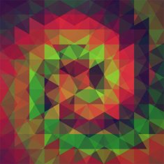 abstract background consisting of red green brown triangles