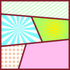 Pop art frame comics background page template N2
