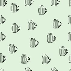 Seamless pattern with beer glasses