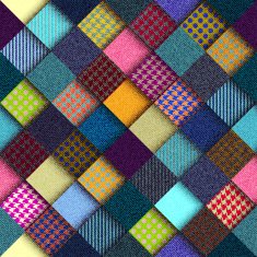 Diagonal geometric background in patchwork style