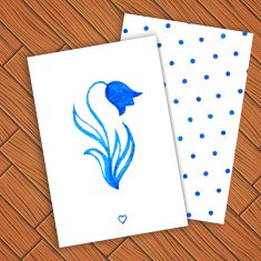 Card template floral pattern