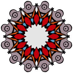 Vector round ornament N7