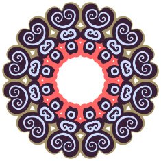 Vector round ornament N8