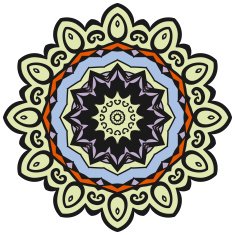 Vector round ornament N9