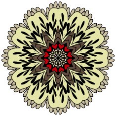 Vector round ornament N11