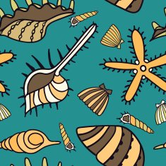 bright hand drawn seamless sea pattern