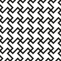 Seamless Abstract Swirl Shapes Black and White Pattern N2
