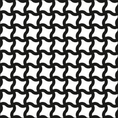 Seamless Abstract Swirl Shapes Black and White Pattern N3