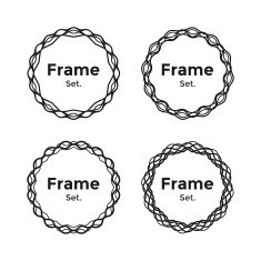 Beautiful Gentle Minimalist Round Frames Set Fashion and Modern Style N2