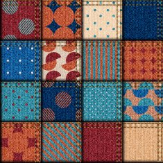 Patchwork of denim fabric N15