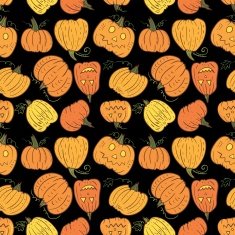 Black Halloween Pumpkin Pattern