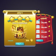 Example job window to the level of a computer game