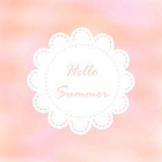 Light pink tone with retro vintage style and isolate summer