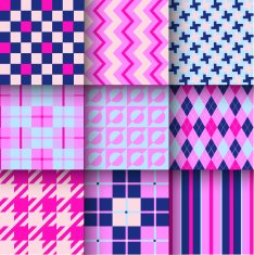 Seamless backgrounds with pattern striped chess checkered