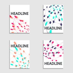 Set of brochures on modern science and technology concept